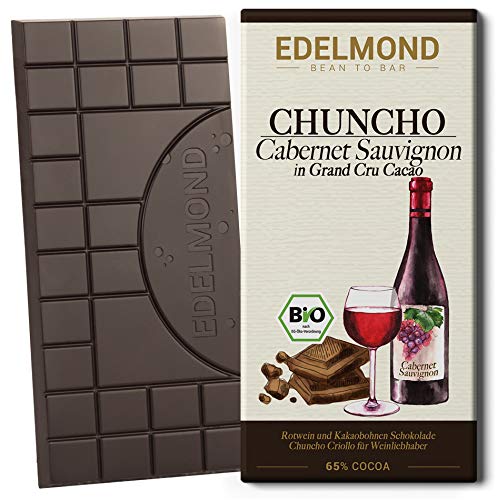 Barrique Schokolade Bio: Rotwein & Kakaobohnen zu Edelmond Schokolade. Criollo Kakao mit Cabernet für Weinliebhaber