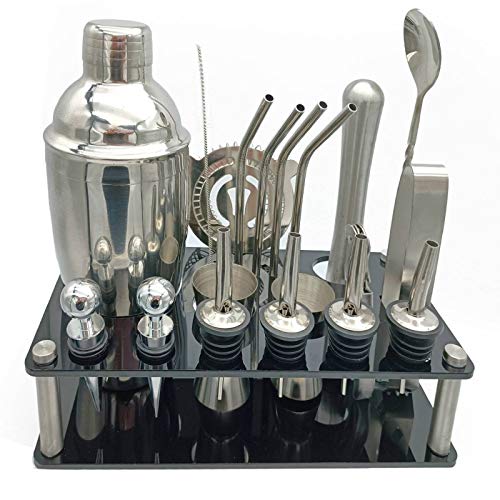 Peng sounded Cocktail-Barkeeper-Set, 20-teilig, Boston Shaker, Mixer, Barzubehör für Zuhause und Bar, Bar-Werkzeuge für…