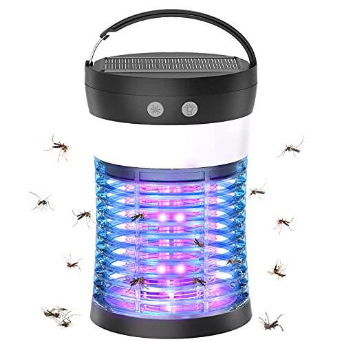 Bug Zapper,Mosquito Zappers Killer, Solar Powered Electric Fly Zapper