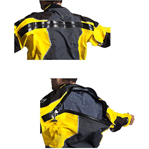 Level Six Emperor 3.0 Ply Drysuit, X-Small, Bright Yellow/Charcoal