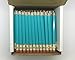 Half Pencils with Eraser - Golf, Classroom, Pew, Short, Mini - Hexagon, Sharpened, Non Toxic, #2 Pencil, Color - Light Turquoise, (Box of 144) Golf Pocket Pencils ™