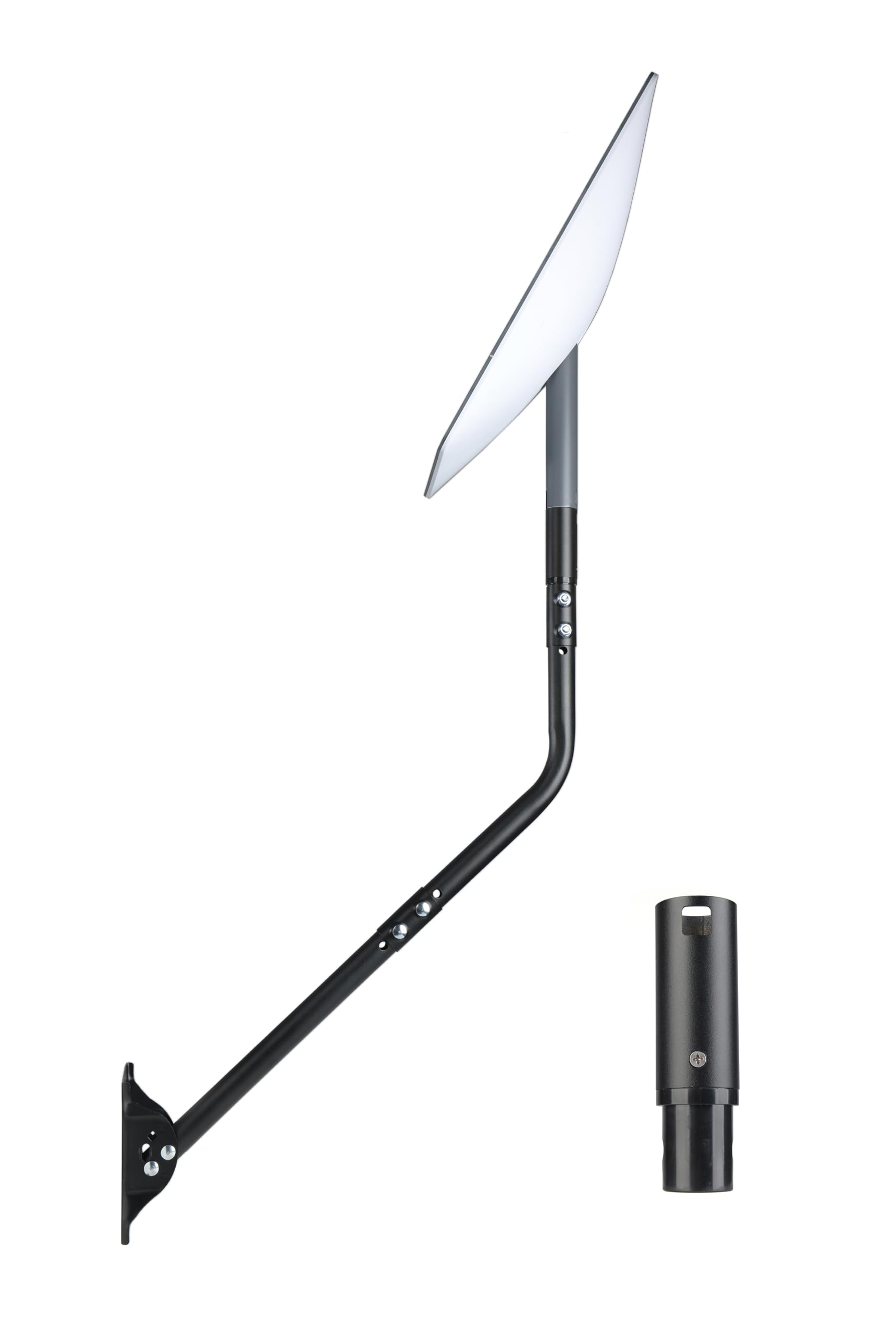 Starlink Mounting Kit, Adjustable Pivot/Lock Bracket & J-Pole Mast for Wall, Eave or Roof Mounting, with Starlink Mount Adapter Compatible with V2 Starlink (Pole OD 1 1/4