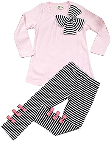 Sinered 2pcs Baby Girls Bowknot T-shirt Top+pants Leggings Trousers Outfit
