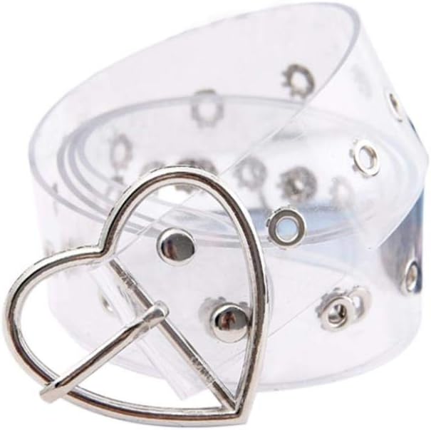 SnnerWomens Transparent Jelly Waist Belts Resin Long Ladies Clear Belt Dress Waistband with Gold Round Buckle