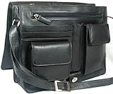 New Ladies Visconti Black Soft Leather Messenger Bag 753 – Ladies Briefcase Thumbnail
