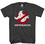 Ghostbusters Logo Glow in the Dark Mens Charcoal Heather T-shirt