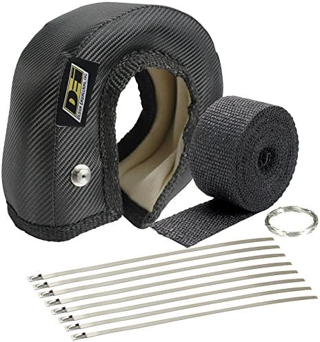 Design Engineering010182 ONYX Series T4 Turbo Shield Kit with Exhaust Wrap, Stainless Steel Zip Ties, and Fastening Wire,Black