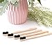 Bamboo Toothbrushes Pack of 4 - Charcoal Infused Soft BPA Free Dupont Tynex Bristles - Eco friendly Toothbrush, Organic & 100% Biodegradable Toothbrush for Adults, Individually Numbered by Ecobroosh