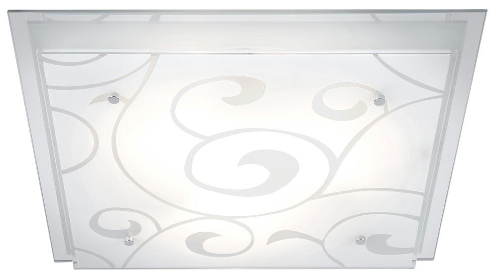 globo 48062-3 Dia Ceiling Lamp Metal White Clear Satined with Decor