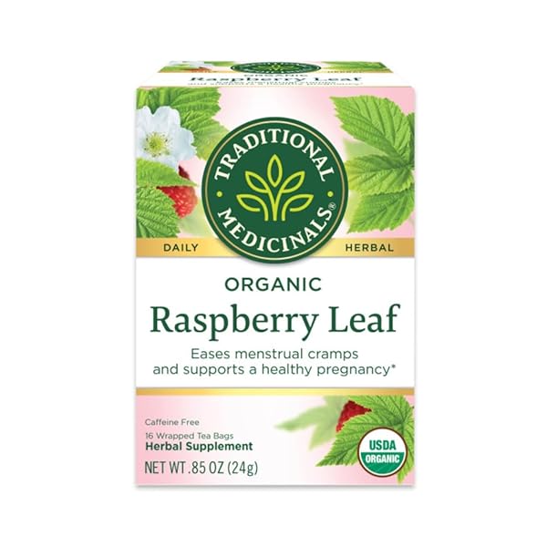 TRADITIONAL MEDICINALS ORGANIC RASPBERRY LEAF TEA, 16 TEA BAGS