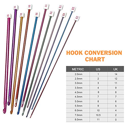 2 Tunisian+Knitting+Multicolor+Beginners+Large+eye