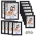 PETAFLOP Multiple Black Picture Frames Set of 12, Two 8x10 Picture Frame, Four Picture Frames 5x7, Six 4x6 Frame