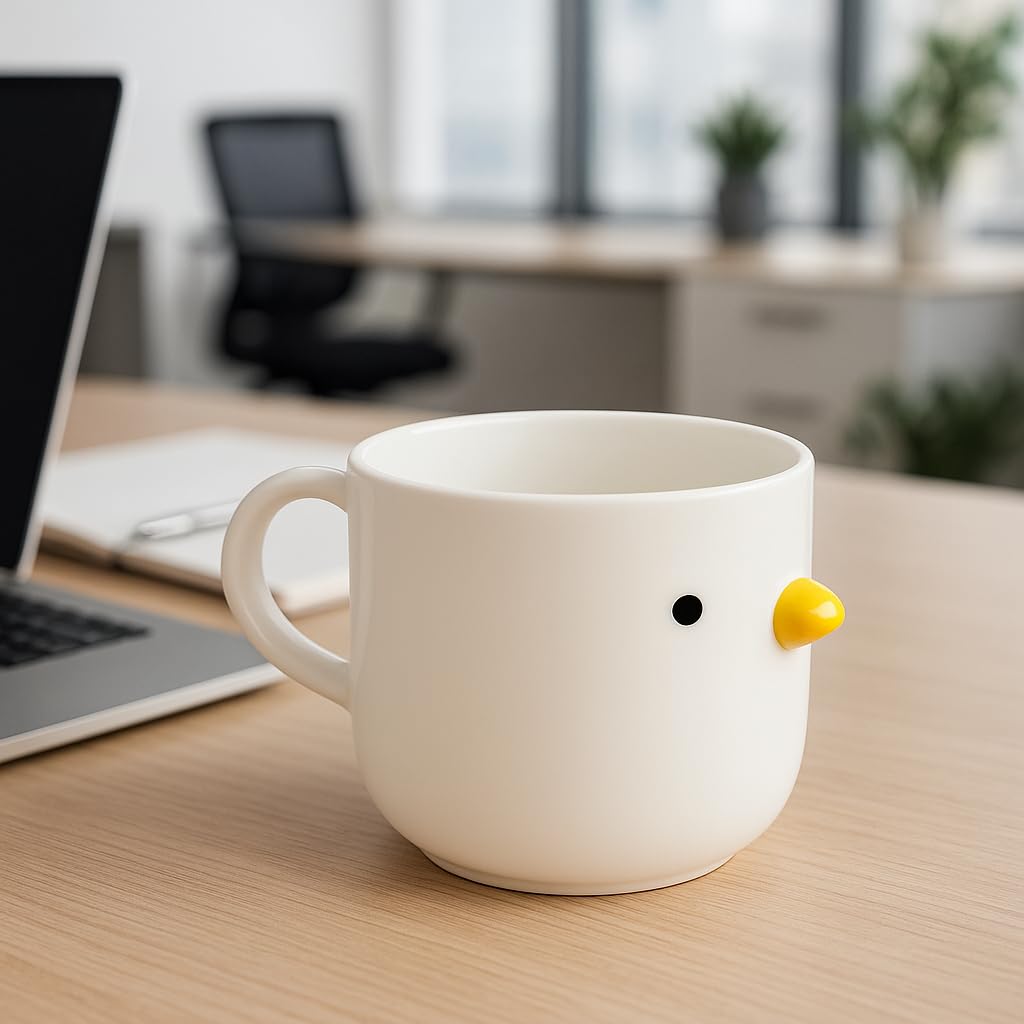 TULANDOT Creative Chicken Cup,Perfect for a Cappuccino Duck Mug 650ml Good Gift for Coffee Lovers Who Appreciate Aesthetic and Ceramic Cups,Cute Mugs for Every Occasion