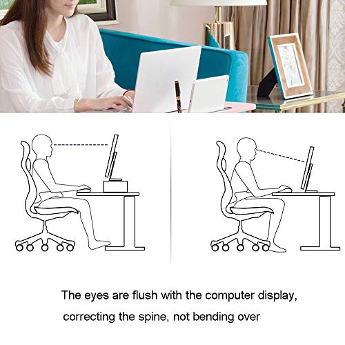 image for CapsA Wood Monitor Laptop Stand Computer Riser Organizer with Storage 