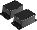 Therlan ABS Project Enclosure Box 2pcs Black IP65 Waterproof Junction Box