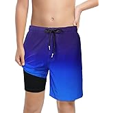 LUCOWEE Boys Swim Trunks Soft Boxers Lined no Chafe Swimsuit Bathing Shorts Sandless Quick Dry UPF 50+ Functional Drawstring