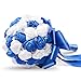 TRUE LOVE GIFT Bride Bouquet, Royal Blue and White Bridal Bouquets, Handmade Crystal Satin Artificial Rose Holding Flowers for Wedding, Engagement Decor