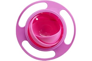 Ztl Gyro Bowl 360 Dgree Rotation Spill Resistant Gyroscopic Bowl with Lid