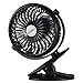 Battery Operated Clip on Fan ( 2600 mAh Power ), Mini Portable Rechargeable USB Fan for Table, Desk, Personal, Travel, Baby Stroller, Car Backseat, Outdoor Camping