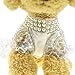 Luxury Lace Pearl Dog Dress for Cat Pet Dog Skirt Embroidery Dog Wedding Dress Apparel Summer Dog Shirt Clothes (S(Back 11.0