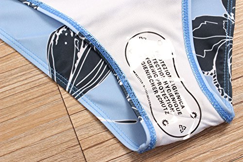 Women Long Sleeve Swimsuit 2Pcs Swimsuit Beachwear Push Up Padded Swimwear Plus Size Bikini Set Butterfly Print - Thumbnail 4