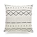 Hofdeco African Mudcloth Pillow Cover ONLY, Black Light Cream, 18