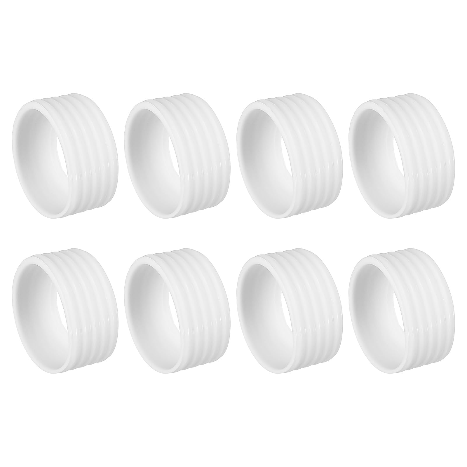 PATIKIL Badminton Racket Handle Grip Ring, 8 Pack Racquet Fix Ring Grip Band Rubber Ring Non-Slip Absorbent Overgrip in Place, White