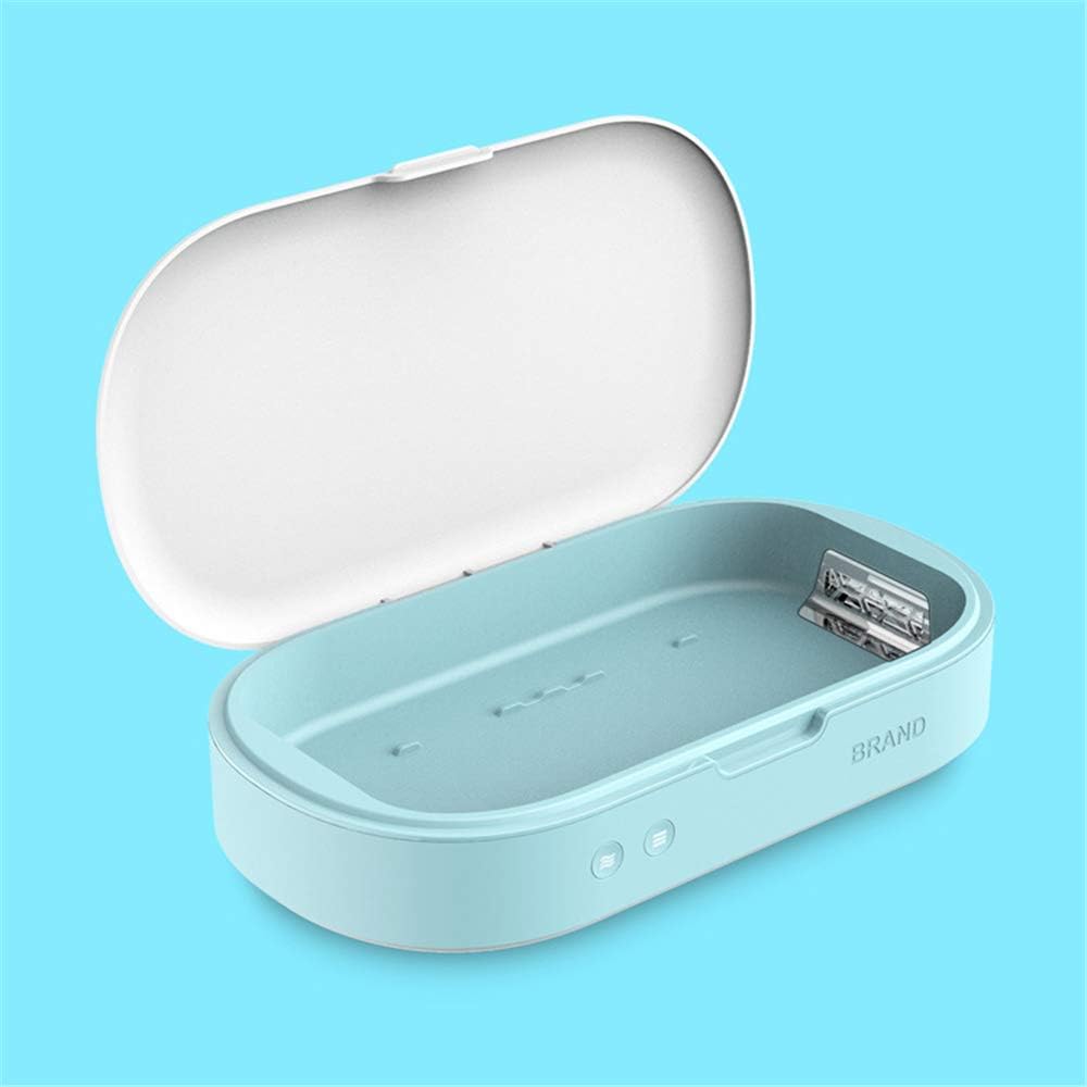 Smart Phone Sanitizer UV Cell Phone Sanitizer Phone Soap Portable UV Lights Disinfector Sterilizer Cleaner Aromatherapy Function Disinfector for All Cellphone Masks Toothbrush Makeup Brush,Blue