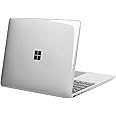 MOSISO Case Only Compatible with Microsoft Surface Laptop Go 3/2/1 12.4 inch 2023 2022 2020 Release (Models: 2013 & 1943), Protective Plastic Hard Shell Case Cover, Crystal Clear