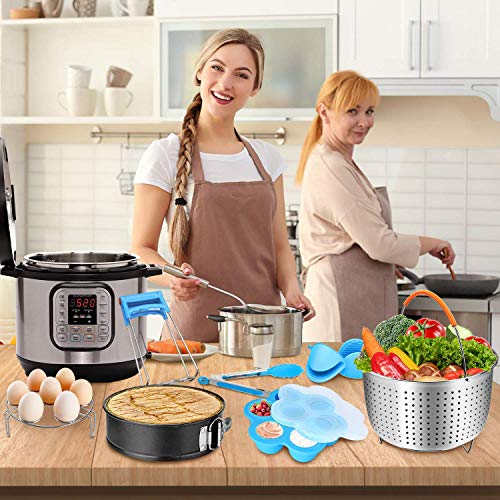 16 Pieces Pressure Cooker Accessories Set Compatible with Instant Pot 6, 8 Qt - Steamer Basket, Springform Pan, Egg Rack, Egg Bites Mold, Measuring Spoon, Magnetic Cheat Sheet