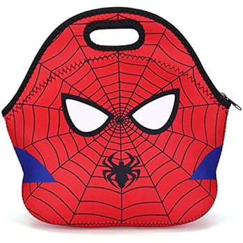 RecooTic Kids Spiderman Lunch Bag Waterproof Insulated Neoprene lunchbox Lunch Tote Bag for School Work Office