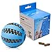 Amuda Pet IQ Interactive Treat Food Dispensing Ball, Non Toxic, Soft Rubber Bouncy Dog Cat Tooth Cleaning Chewing Training Toys Balls