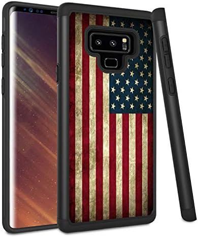 Galaxy Note 9 Case,Shockproof Heavy Duty Protection TPU Cover,Dual Layer Protective Phone Case for Samsung Galaxy Note 9 (2018) SM-N960 - US Flag