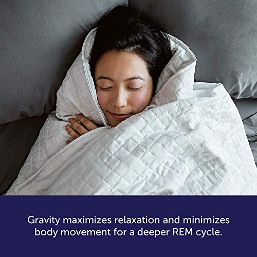 Gravity Cooling Blanket 25 lbs White 48"x72" Twin/Throw The Original Weighted Blanket for