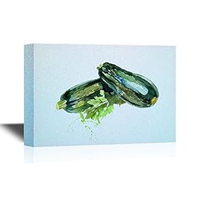 Watercolor Painting of Zucchini