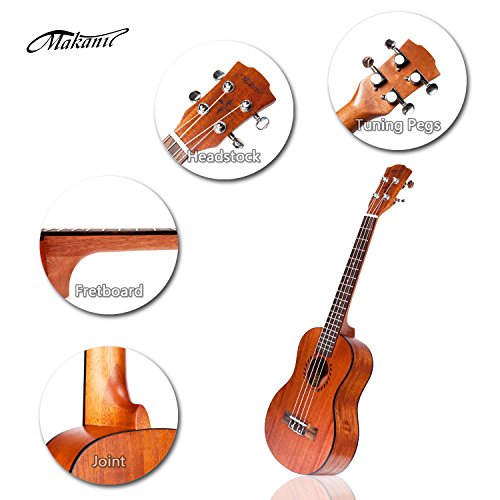 Makanu Tenor Ukulele 26 Inch Professional Ukulele Beginners with Gig bag - Matte Finish