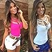 Sunward Women Sexy Hollow Out Vest Sleeveless Blouse Casual Tank Tops Shirt (S, White)