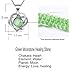 I'S ISAACSONG 925 Sterling Silver Healing Green Moonstone Crystal Charm Love Heart Pendant Necklace and Earring Jewelry Set for Women (Green Moonstone Heart Charm Jewelry Set)