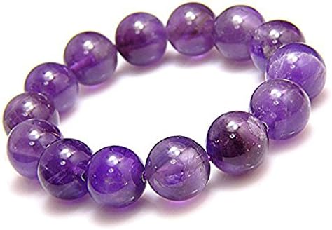 KYOUJUDOU Gem Beads Bracelet Stone Dog Tooth Amethyst 14mm (6.7in)