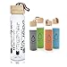 GoGlass Aspen Glass Drinking Water Bottle, 20-Ounce, Copper, BPA Free, with Insulated Sleeve & Wooden Cap