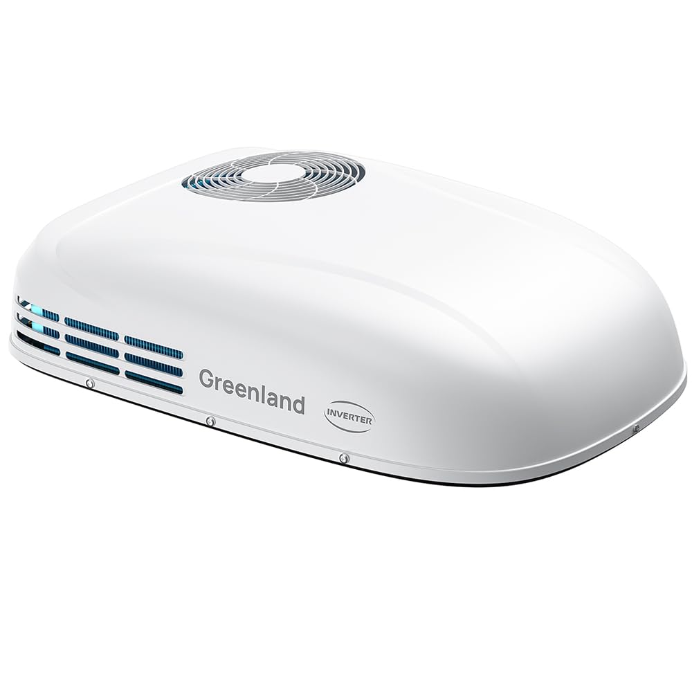 Photo 1 of TURBRO Inverter 13.5K BTU RV Air Conditioner with Cooling and Heat Pump, Non-Ducted Low-Profile Rooftop Unit, WiFi & Remote Control, AC Unit Only, No ADB, Only Equip with Greenland ADB, White