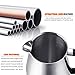 Sailnovo Coffee Press 1L/34oz French Press Cafetiere Stainless Steel Double-Wall Vacuum Insulated Coffee Tea Maker Press Pot Plunger with ABS Handle (Silver1)