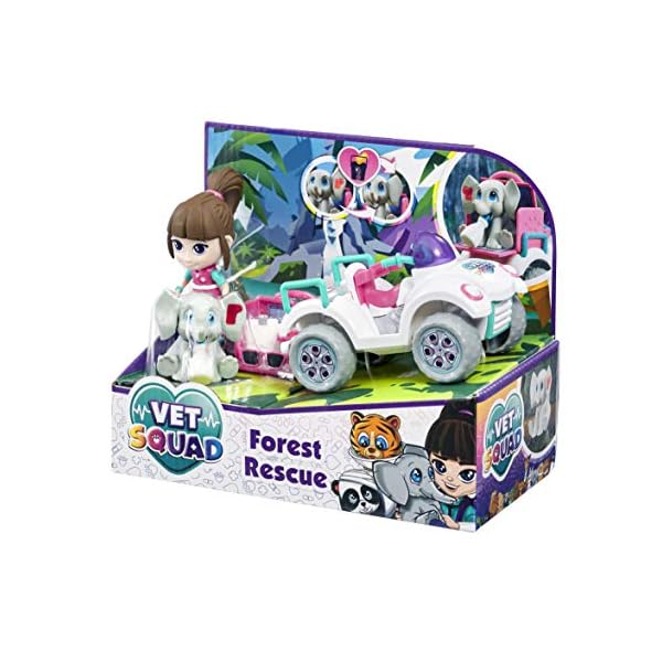 Vet-Squad-Forest-Rescue-Ava-Quadbike-3-Inch-Articulated-Vet-Figure-with-Vehicle-pet-and-Accessories Vet Squad Forest Rescue-Ava & Quadbike, 3 Inch Articulated Vet Figure with Vehicle, pet and Accessories