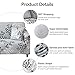 Donzake Printed Grey Sofa 2 Seat Stretch Couch Sofa Slipcovers for 2 Cushion Couch with 2 Pillow Case (Silver Leaves)