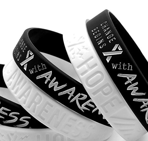 2 12+pack+Awareness+Ribbon+Silicone+Wristbands