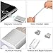 3rd Generation Magnetic USB Charger Cable Lightning for iPhone 5, 5c, 5s, SE, 6, 6 Plus, 6s, 6s Plus, 7, 7 Plus and Android (2 Pack Silver)