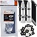 Cable Ties by ZippTie | 225 pc Cable Management Kit Heavy Duty 8” White & UV Black 75lb (Zip Ties) | Includes 20 Adhesive Base Mounts and 5 Reusable ZippCro Tie Wraps