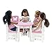 Emily Rose Doll Clothes 18 Inch Doll Kitchen Dining Chairs Accessories Furniture | 18