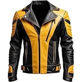 GOKTOG Men's Biker Multi Color Leather Jacket, Leather Biker Jacket for Men, Faux Leather Biker Bomber Jacket