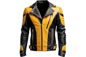 GOKTOG Men's Biker Multi Color Leather Jacket, Leather Biker Jacket for Men, Faux Leather Biker Bomber Jacket